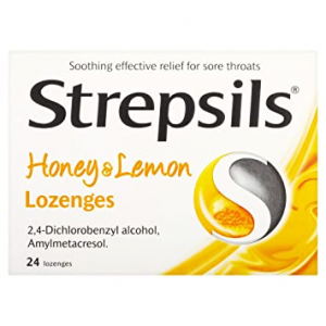 Strepsils Honey and Lemon ( Dichlorobenzyl alcohol 1.2 mg + Amylmetacresol 0.6 mg ) 24 lozenges 